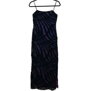 Arianna by Rachel Kaye Vintage Black Purple Velvet Claudie Dress NWT Size 6P